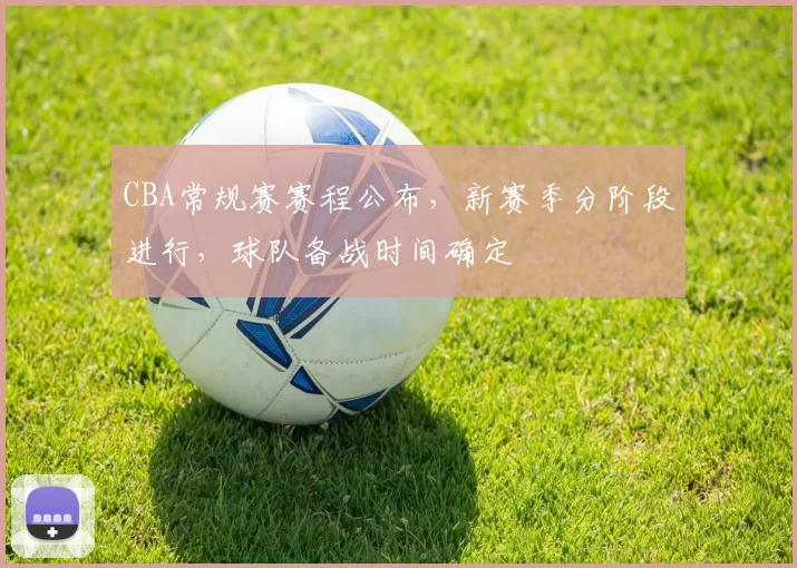 CBA常规赛赛程公布,新赛季分阶段进行,球队备战时间确定